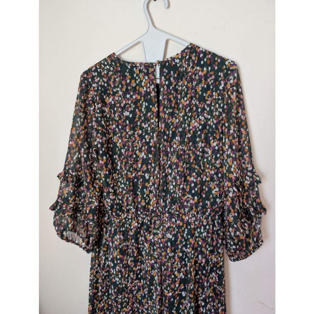 London Times Petite Green Multi Color Dress Size 8P - Picture 6 of 11